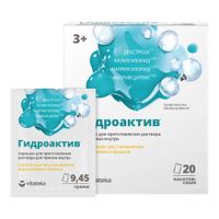 Гидроактив декстроза+калия хлорид+натрия хлорид+натрия цитрат Vitateka/Витатека порошок для приг. раствора для приема вн. 20шт