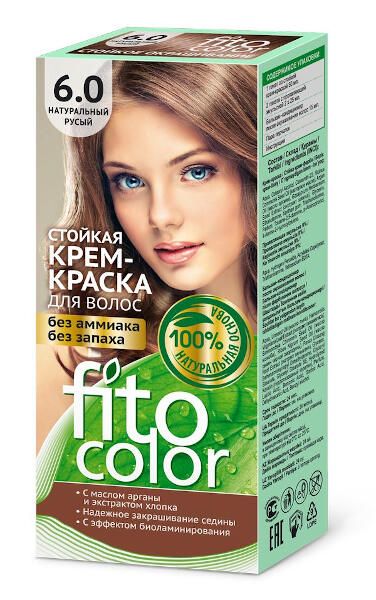 Крем-краска для волос серии fitocolor, тон 6.0 натуральный русый fito косметик 115 мл