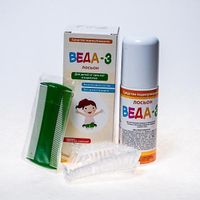 Веда-3 лосьон педикулицидный для детей от 3 лет и взрослых (с расческой и шапочкой) 100мл миниатюра фото №2