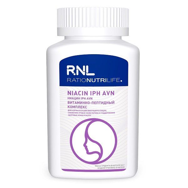 Ниацин Iph Avn витаминно-пептидный комплекс RatioNutriLife капсулы 600мг 60шт