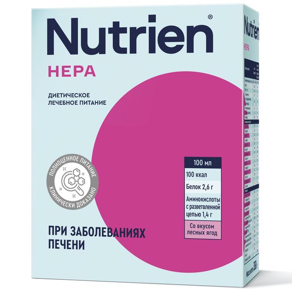 Диетическое лечебное питание сухое вкус лесных ягод Hepa Nutrien/Нутриэн пак. 350г лечебное питание nutrien diabet зондовое с нейтральным вкусом 1 л
