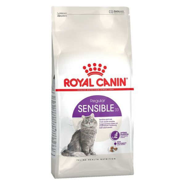 Корм сухой для взрослых кошек с чувствительной пищеварительной системой Sensible 33 Royal Canin/Роял Канин 2кг