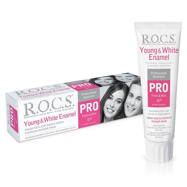 Паста зубная R.O.C.S./РОКС Pro Young  White Enamel для эффекта блеска и белизны молодой эмали 135г