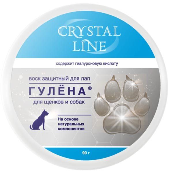 Воск защитный для лап Гулена Crystal Line 90г гулена защитный воск для лап животных crystal line 90гр