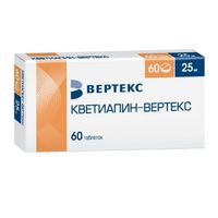 Кветиапин-Вертекс таблетки п/о плён. 25мг 60шт