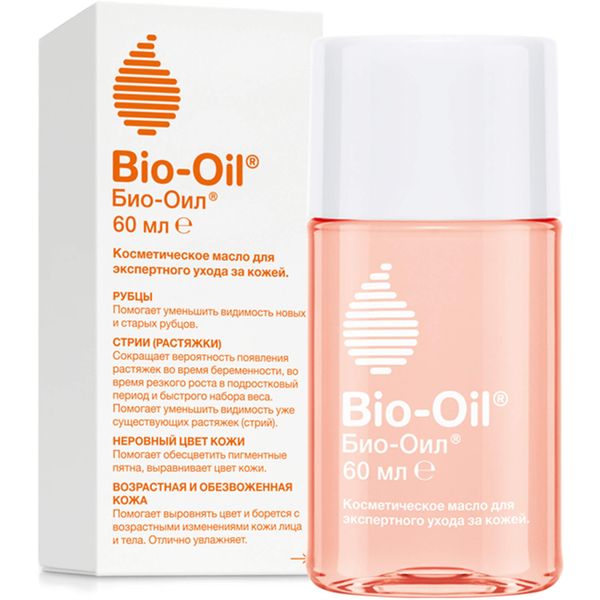 Масло Bio-Oil (Био-Оил) косметическое от шрамов, растяжек, неровного тона 60 мл UNION SWISS 1091663 Масло Bio-Oil (Био-Оил) косметическое от шрамов, растяжек, неровного тона 60 мл - фото 1