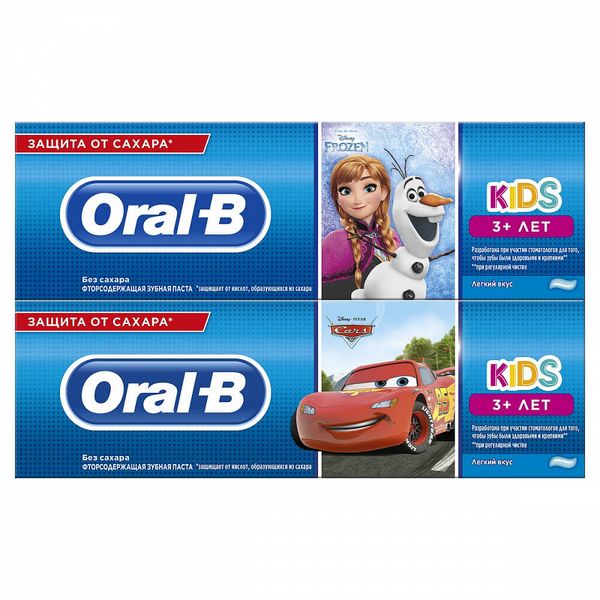 Паста зубная детская Oral-B/Орал-би Kids 3+ Тачки / Холодное сердце 75мл