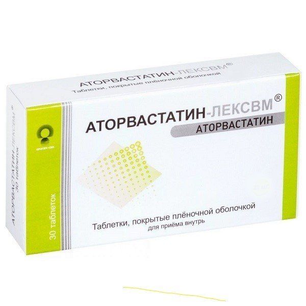 Аторвастатин -лексвм таб. п/о плен. 0,02г 30шт Озон ООО