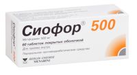 Сиофор 500 таблетки п/о плен. 500мг 60шт