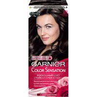 Краска для волос Пепельный черный Color Sensation Garnier/Гарнье 110мл тон 3.11