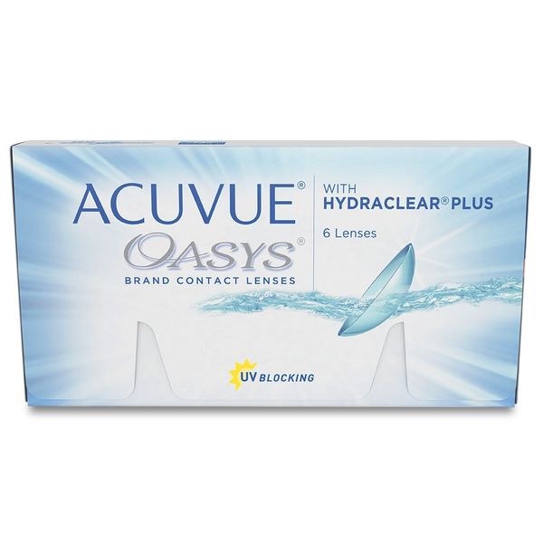 Линзы контактные Acuvue Oasys Hydraclear plus (-6.00/8.4/14.0) 6шт