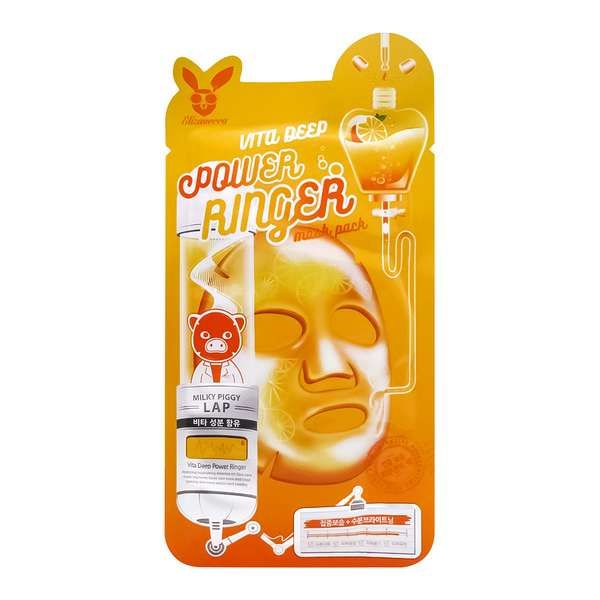 Маска тканевая с витаминным комплексом Power ringer mask pack vita deep Elizavecca 23мл