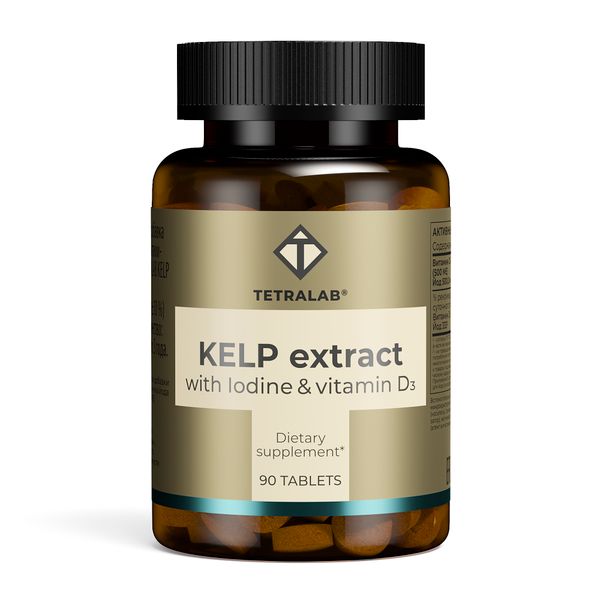 Келп экстракт с витамином Д3 Tetralab/Тетралаб таблетки 550мг 90шт