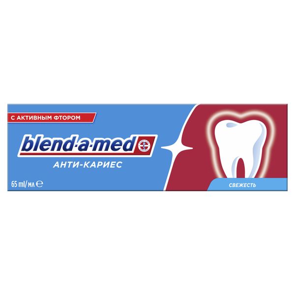 Паста зубная свежесть с активным фтором Анти-кариес Blend-a-med/Бленд-а-мед туба 65мл Procter & Gamble