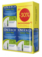 Тест-полоски OneTouch (Уан тач) Select Plus 150 шт. для глюкометра, миниатюра