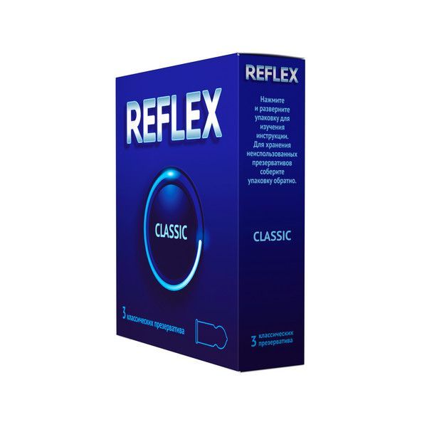 Презервативы из натурального латекса в смазке Classic Reflex/Рефлекс 3шт фото №2