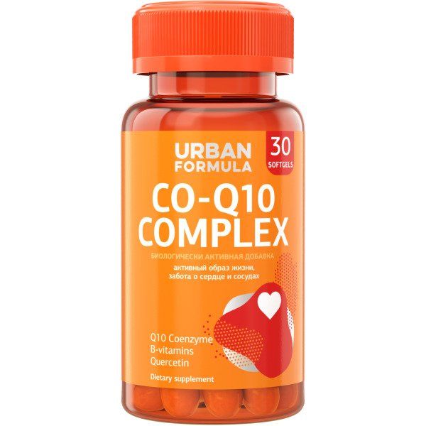 Комплекс для сосудов и сердца Co-Q10 Complex Контрол тайм Q10 100% Urban Formula/Урбан Формула капсулы 30шт