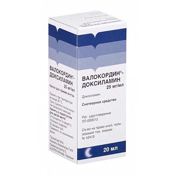 Валокордин-Доксиламин капли для приема внутрь 25мг/мл 20мл