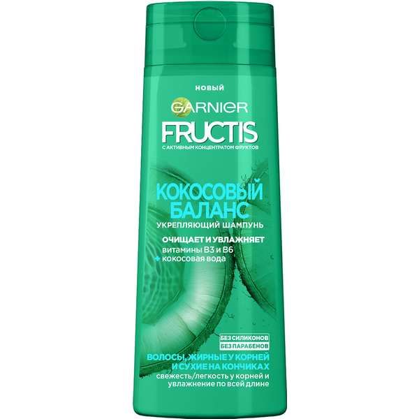 Шампунь для волос Кокосовый баланс Fructis Garnier/Гарнье 400мл