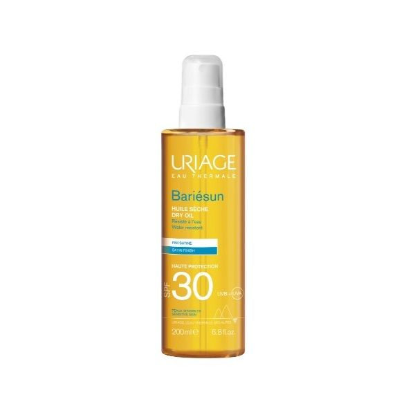 Масло-спрей сухое солнцезащитное для тела и волос SPF30 Bariesun Uriage/Урьяж 200мл