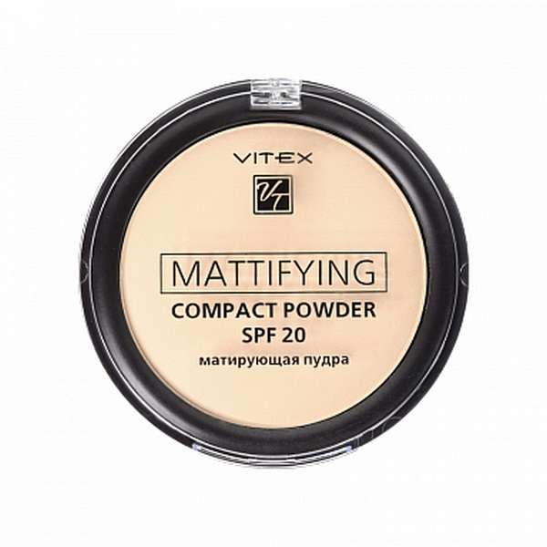 Пудра для лица тон 02 Natural beige компактная матирующая Mattifying Compact Powder Витэкс SPF 20 8г