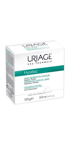 Мыло для смешанной и жирной кожи лица и тела дерматологическое Hyseac Uriage/Урьяж 100г uriage hyseac дерматологическое мыло 100 г