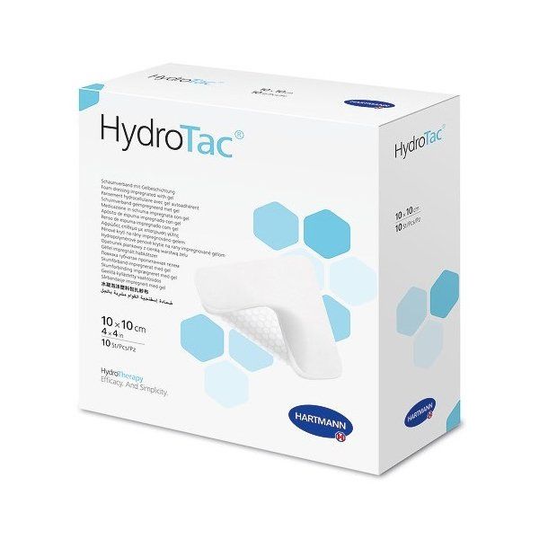 Повязки гидроактивные губчатые стерильные HydroTac/ГидроТак 10смx10см 10шт