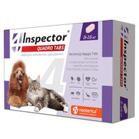 Таблетки для кошек и собак 8-16кг Quadro Inspector 4шт