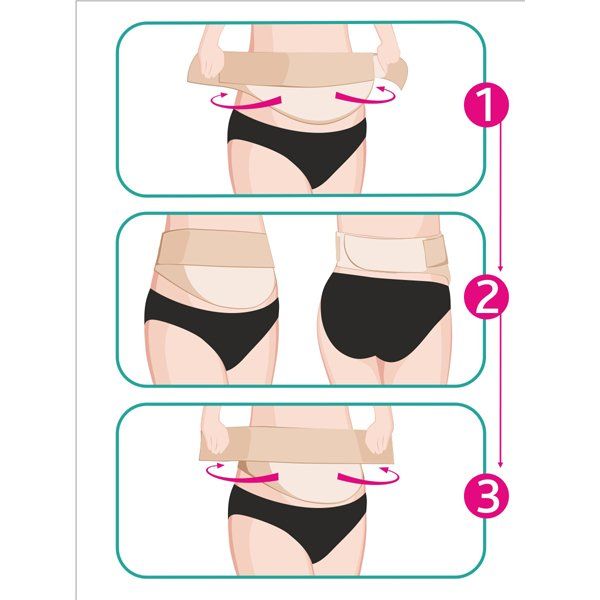 Бандаж ФЭСТ дородовый универсальный цвет бежевый размер 96 (модель 1444)