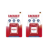 2Х Нить зубная вощеная прочная с фторидом Dental Tape Lacalut/Лакалют 30м