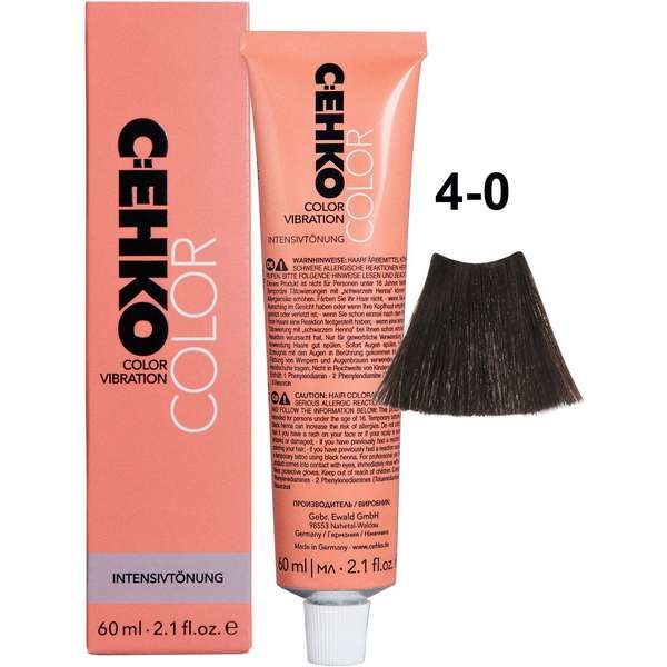 Крем тонирующий для волос 4/0 Коричневый Color Vidration C:ehko 60мл