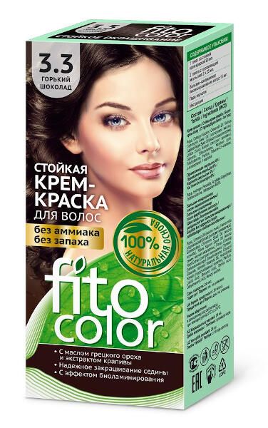Крем-краска для волос серии fitocolor, тон 3.3 горький шоколад fito косметик 115 мл