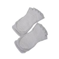 Носки противоскользящие для занятий йогой с открытыми пальцами серые Bradex/Брадекс