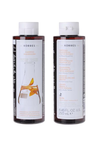 Шампунь для окрашенных волос подсолнух и гаультерия Korres/Коррес 250 мл фото №3