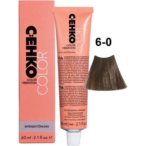 Крем тонирующий для волос 6/0 Темный блондин Color Vidration C:ehko 60мл
