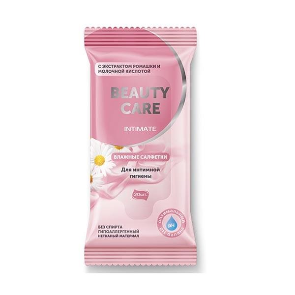 Изображение товара Салфетки влажные для интимной гигиены с экстрактом ромашки и молочной кислотой BC Beauty Care/Бьюти Кеа Intimate 20 шт