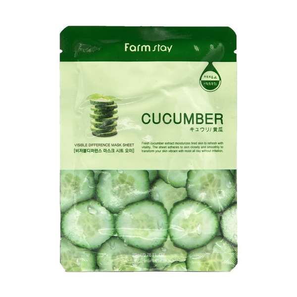 Маска для лица увлажняющая с экстрактом огурца Visible difference cucumber FarmStay 23мл Myungin Cosmetics Co., Ltd 1665260 - фото 1