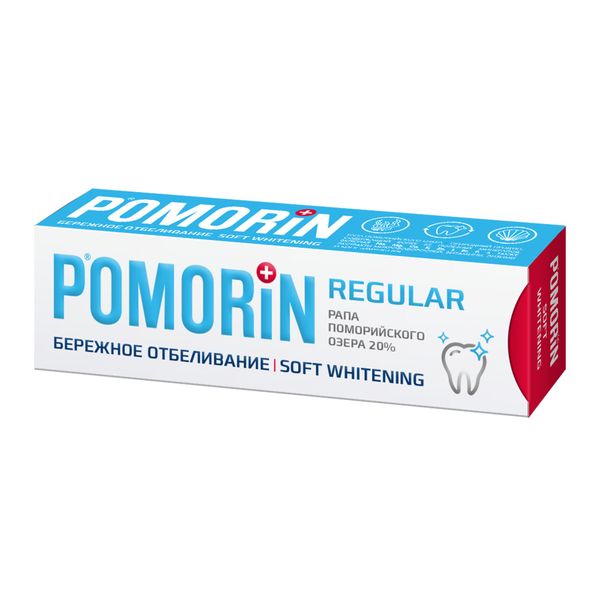 Паста зубная Бережное отбеливание Regular Pomorin/Поморин 100мл фото №2