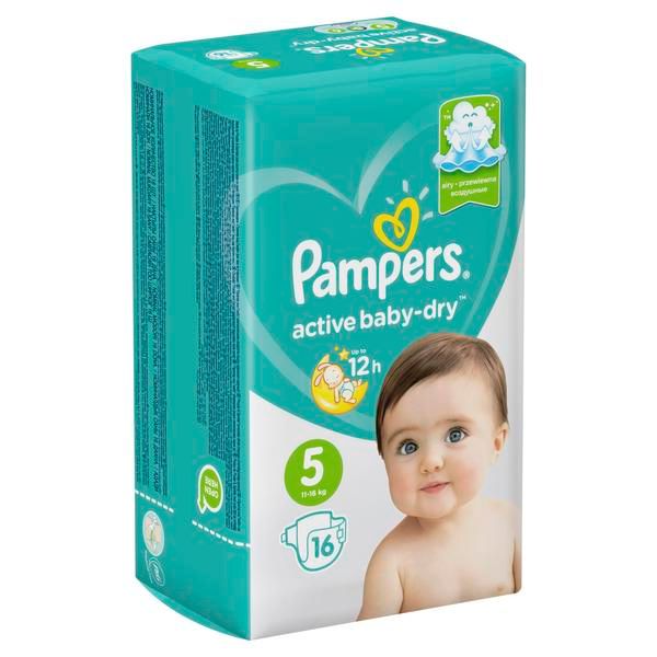 Подгузники Pampers (Памперс) Active Baby-Dry р.5 Junior 11-18 кг 16 шт. фото №3