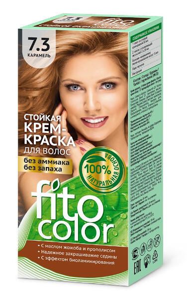 Крем-краска для волос серии fitocolor, тон 7.3 карамель fito косметик 115 мл