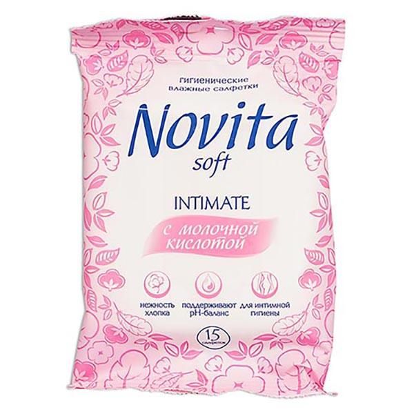 Салфетки влажные для интимной гигиены Intimate Novita/Новита 15 шт.