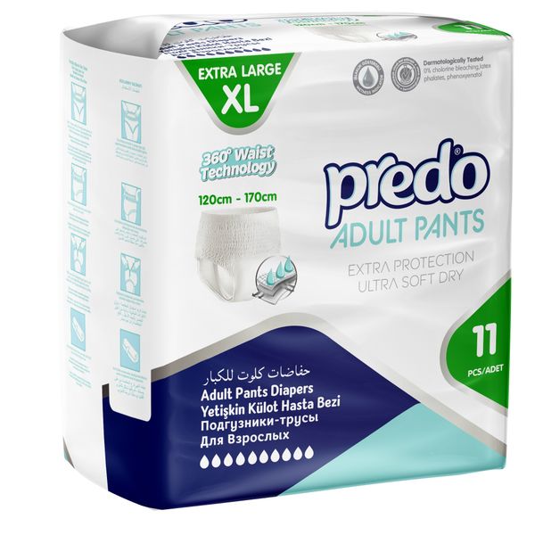 Подгузники-трусики для взрослых Adult Predo/Предо 11шт р.XL synergetic подгузники трусики pure