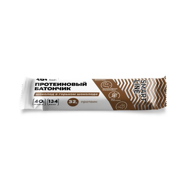 Батончик протеиновый шоколад в горьком шоколаде ABC Healthy Food 32% 40г Диадар АО