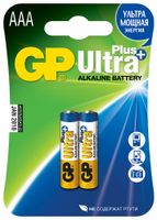 Батарейка алкалиновая GP (Джи пи) Ultra Plus AAA LR03 1,5V 2 шт.