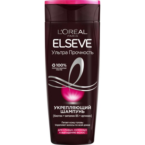 Шампунь для волос ультра Прочность Elseve/Эльсев 400мл набор из 3 штук шампунь для волос l oreal elseve 250мл ультра прочность
