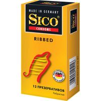 Презервативы Sico (Сико) Ribbed ребристые 12 шт.