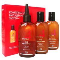 Комплекс System 4 (Система 4) против выпадения волос шампунь 100 мл+маска 100 мл+сыворотка 100 мл 