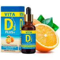 Витамин Д апельсин Vita D3/Вита Д3 раствор водный 500МЕ/кап 30мл миниатюра фото №2