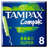 Тампоны с аппликатором TAMPAX (Тампакс) Compak Super, 8 шт.