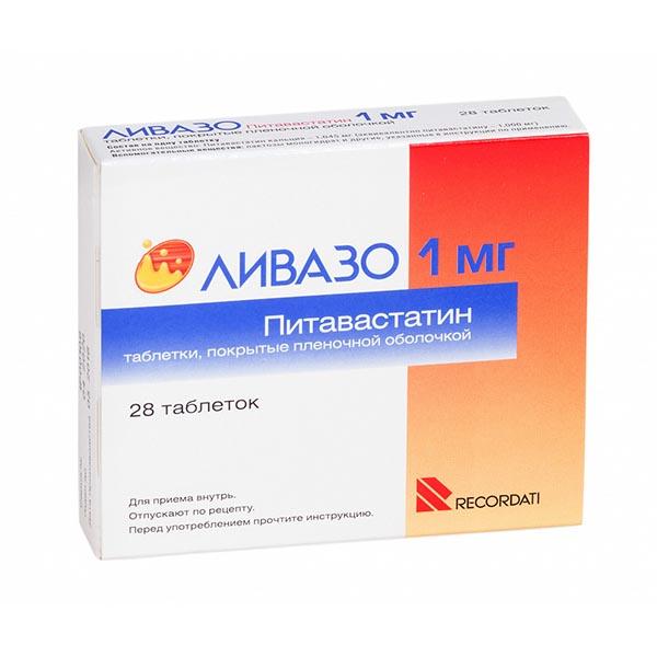 Изображение товара Ливазо таблетки п/о плен. 1мг 28шт